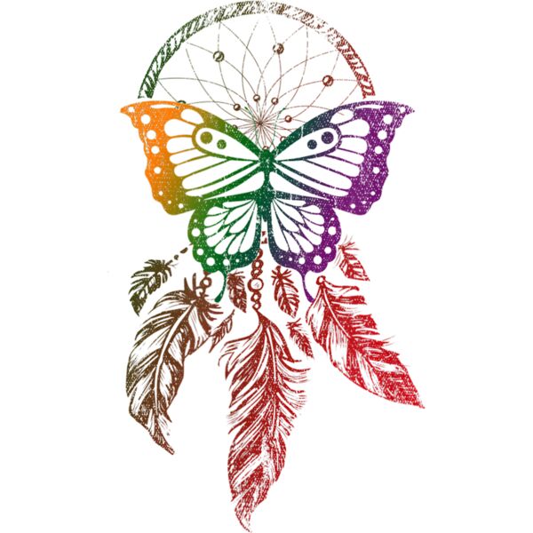 Colorful Butterfly Animal Gift Dreamcatcher T Shirt Thumbnail