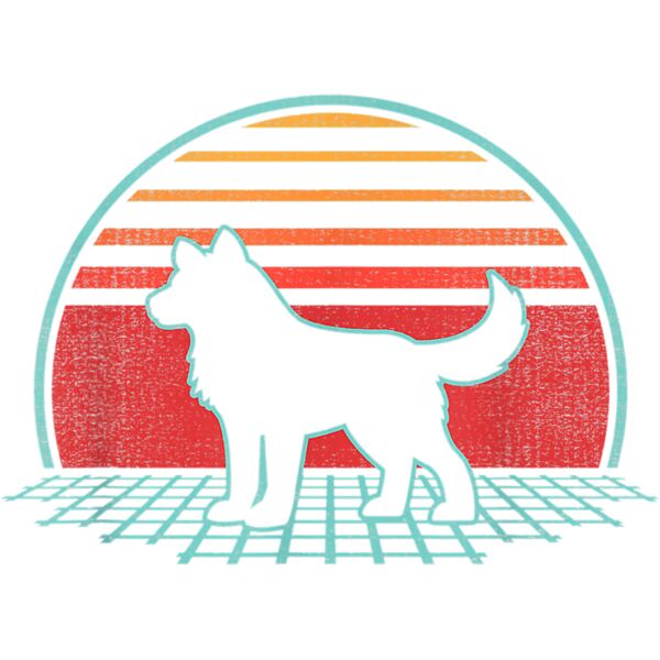 Siberian Husky Retro Vintage 80s Style Dog Lover Gift T Shirt Thumbnail