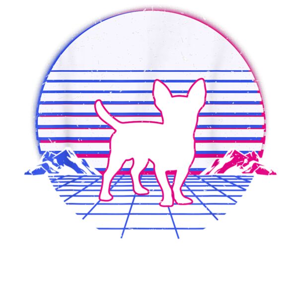 Chihuahua Dog Puppy Retro Vintage Sunset Gift T Shirt Thumbnail