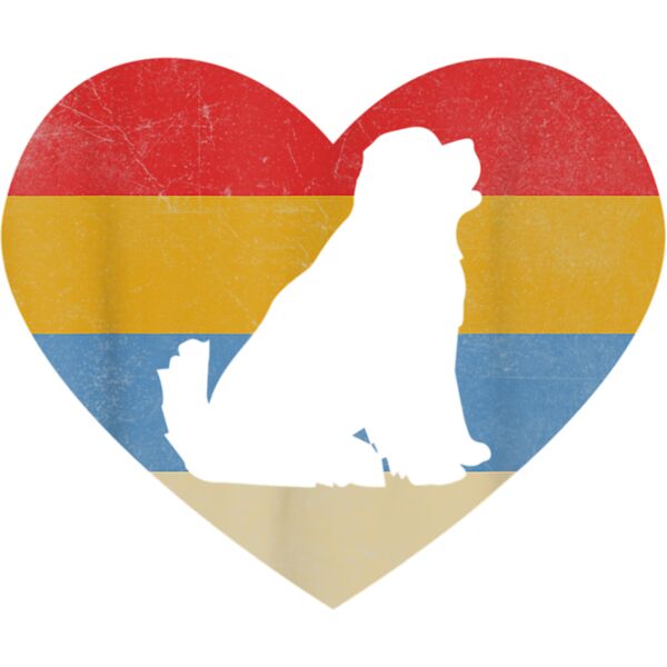 Retro Vintage Heart Newfoundland Shirt For Dog Lover T Shirt Thumbnail
