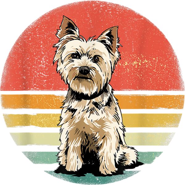 Yorkshire Terrier Dog Lover Retro Vintage 70s Dog Pet Gift T Shirt Thumbnail