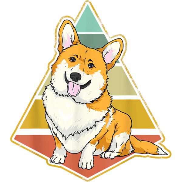 Vintage Corgi Dog Retro Distressed Corgi Lover Men Women T Shirt Thumbnail