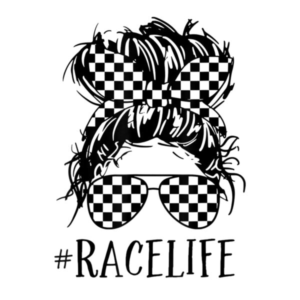 Mom Life Racing Race Life Mothers Day Messy Bun Thumbnail