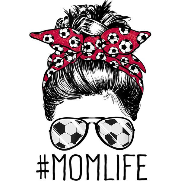 Mom Life Soccer Mom Mothers Day 2021 Messy Bun Funny T Shirt Thumbnail
