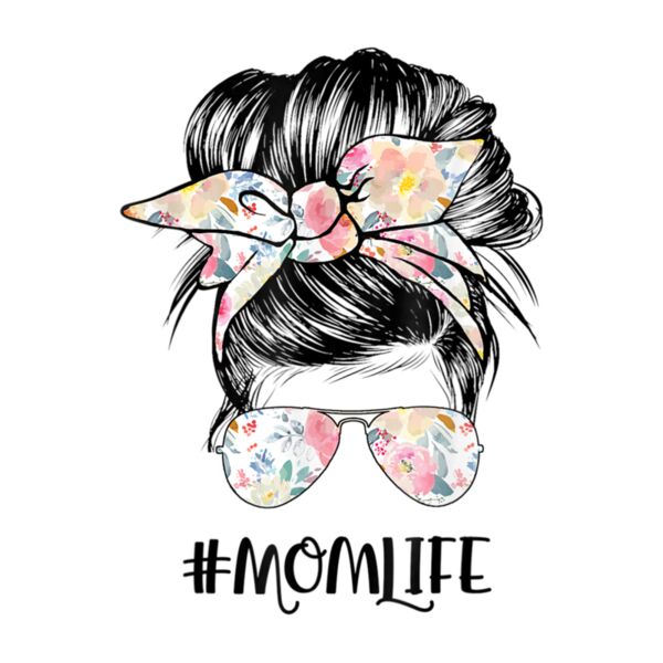 Mom Life Messy Hair Bun Women Mother s Day Funny 1 Thumbnail