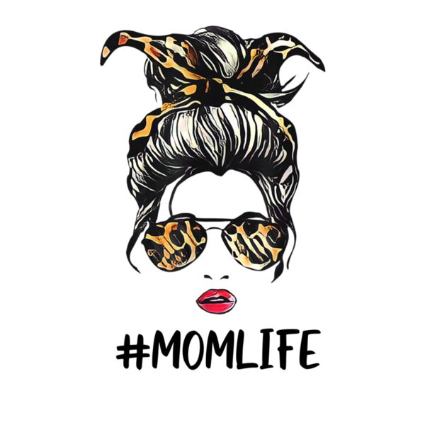 Hashtag Mom Life  MomLife Leopard Pattern Bandana Messy Bun Thumbnail
