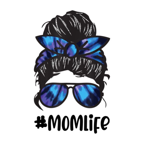 Mom Life Messy Hair Bun Tie Dye Thumbnail