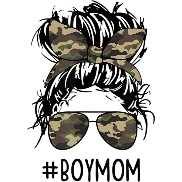 Boy Moms Funny Messy Bun Mom Life Motherhood Mom Of Boys T Shirt Thumbnail
