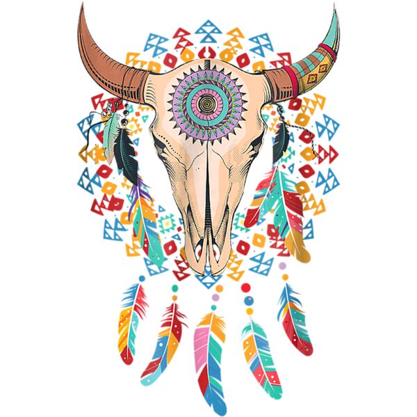 Boho Cow Skull Cute t shirt Gift awesome Holidays Thumbnail