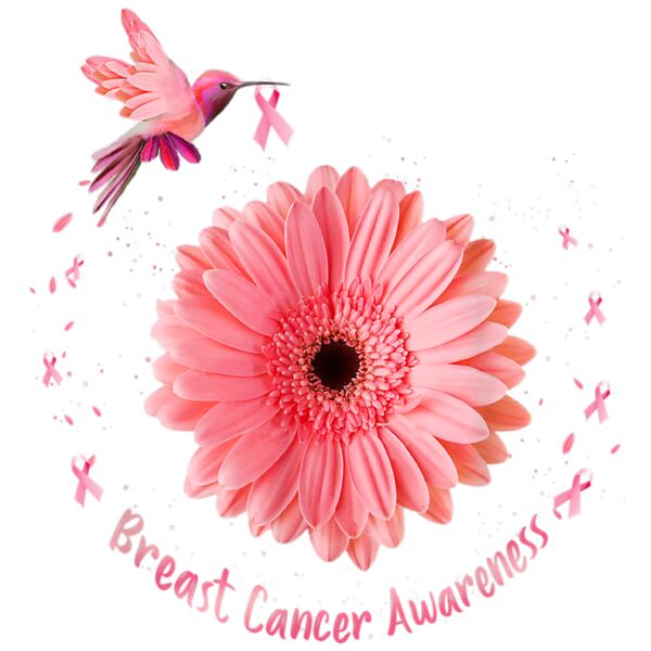 Hummingbird Sunflower Pink Ribbon Breast Cancer Awareness T Shirt Thumbnail
