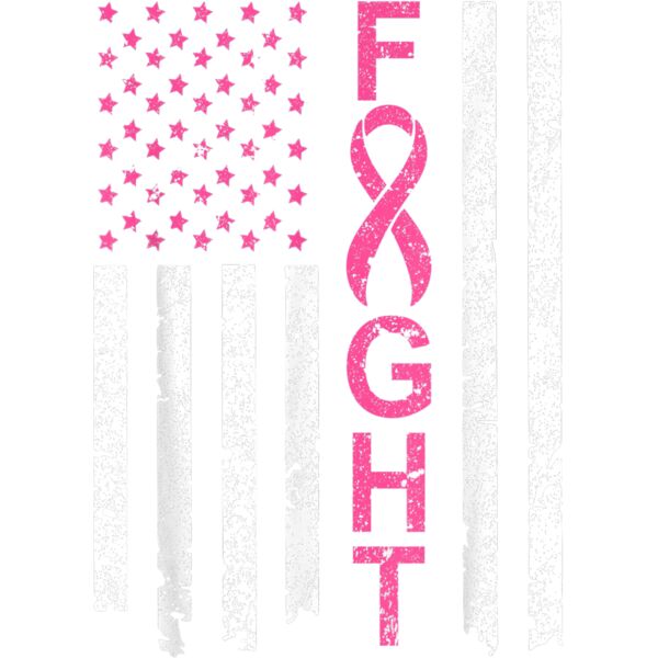 Breast Cancer Awareness T Shirt American Flag Distressed T S T Shirt Thumbnail