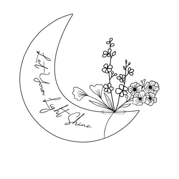 let your light shine  moon BLACK Thumbnail