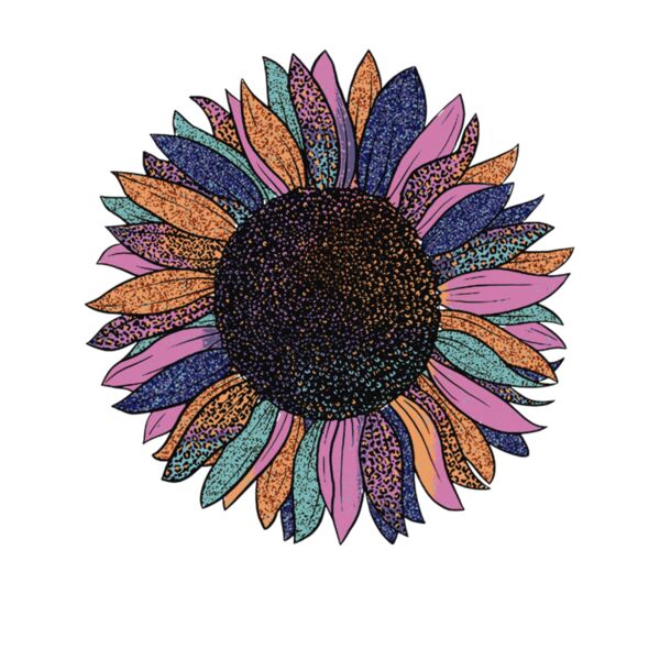 COLORFUL LEOPARD SUNFLOWER  Wave Wash Hoodie Thumbnail