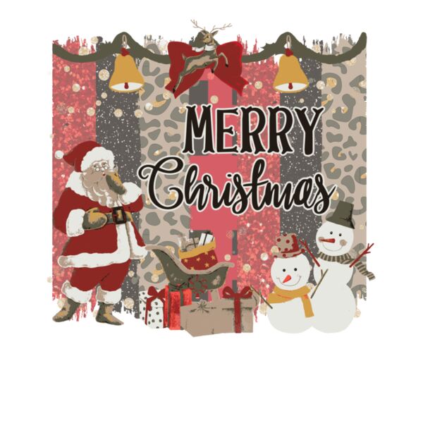 MERRY CHRISTMAS  VINTAGE SANTA SNOWMAN Thumbnail