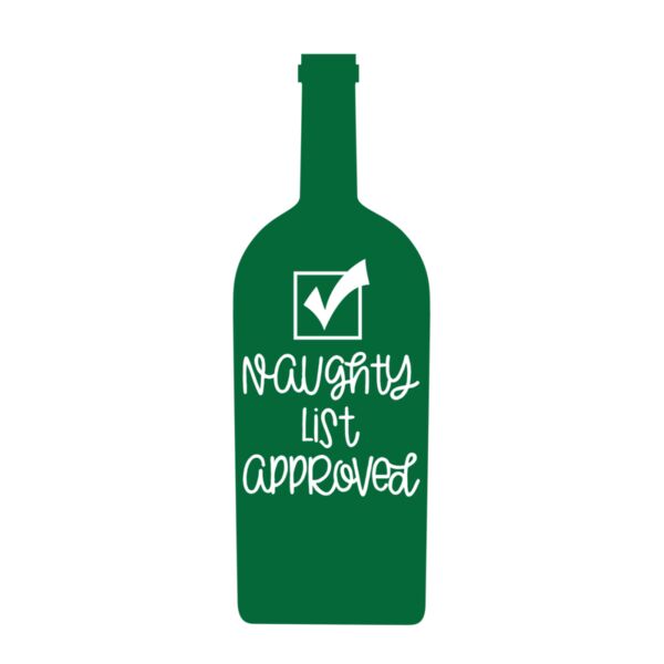NAUGHTY LIST APPROVED   wine bag Thumbnail