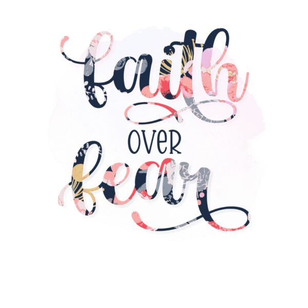 faith over fear pink floral Thumbnail