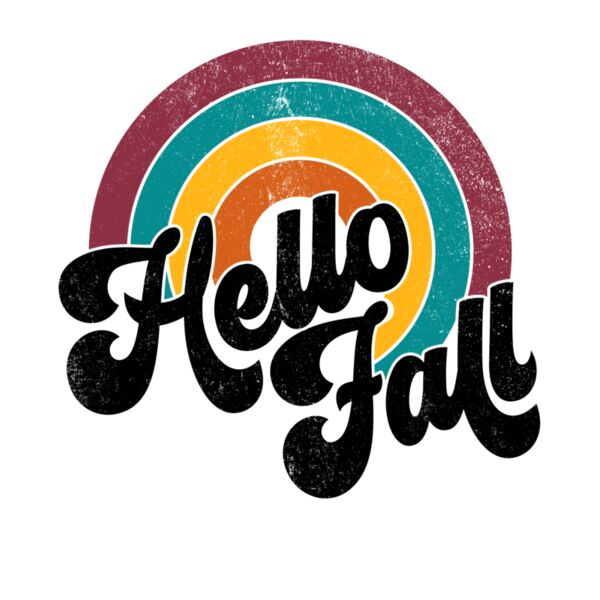 Hello Fall Rainbow Retro Thumbnail
