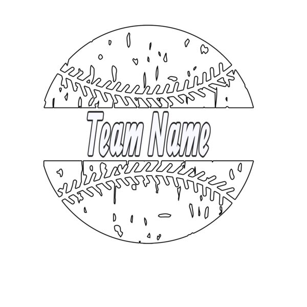 Custom Name Grunge Baseball Thumbnail