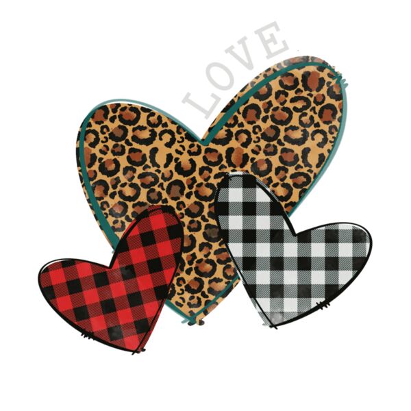 triple plaid heart Thumbnail