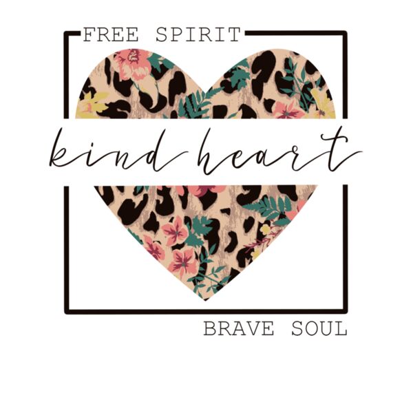Leopard Floral Kind heart Thumbnail