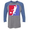 Unisex Triblend Three-Quarter Raglan T-Shirt Thumbnail