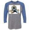 Unisex Triblend Three-Quarter Raglan T-Shirt Thumbnail