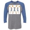 Unisex Triblend Three-Quarter Raglan T-Shirt Thumbnail
