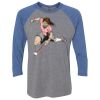 Unisex Triblend Three-Quarter Raglan T-Shirt Thumbnail