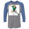 Unisex Triblend Three-Quarter Raglan T-Shirt Thumbnail