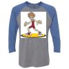 Unisex Triblend Three-Quarter Raglan T-Shirt Thumbnail