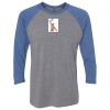 Unisex Triblend Three-Quarter Raglan T-Shirt Thumbnail