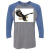 Unisex Triblend Three-Quarter Raglan T-Shirt Thumbnail