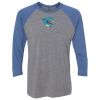 Unisex Triblend Three-Quarter Raglan T-Shirt Thumbnail