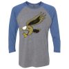 Unisex Triblend Three-Quarter Raglan T-Shirt Thumbnail