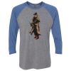 Unisex Triblend Three-Quarter Raglan T-Shirt Thumbnail