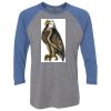 Unisex Triblend Three-Quarter Raglan T-Shirt Thumbnail