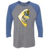 Unisex Triblend Three-Quarter Raglan T-Shirt Thumbnail