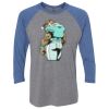 Unisex Triblend Three-Quarter Raglan T-Shirt Thumbnail