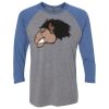 Unisex Triblend Three-Quarter Raglan T-Shirt Thumbnail
