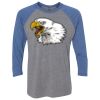 Unisex Triblend Three-Quarter Raglan T-Shirt Thumbnail