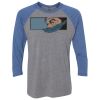 Unisex Triblend Three-Quarter Raglan T-Shirt Thumbnail
