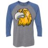 Unisex Triblend Three-Quarter Raglan T-Shirt Thumbnail