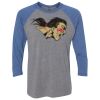Unisex Triblend Three-Quarter Raglan T-Shirt Thumbnail