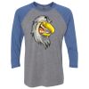 Unisex Triblend Three-Quarter Raglan T-Shirt Thumbnail