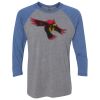 Unisex Triblend Three-Quarter Raglan T-Shirt Thumbnail