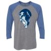 Unisex Triblend Three-Quarter Raglan T-Shirt Thumbnail