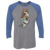 Unisex Triblend Three-Quarter Raglan T-Shirt Thumbnail