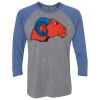 Unisex Triblend Three-Quarter Raglan T-Shirt Thumbnail