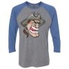 Unisex Triblend Three-Quarter Raglan T-Shirt Thumbnail