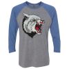 Unisex Triblend Three-Quarter Raglan T-Shirt Thumbnail